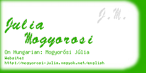 julia mogyorosi business card